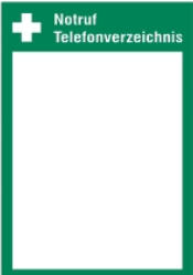 Rettungsschilder, Fluchtwegschilder, Fluchtweg, Fluchtwegbeschilderung, Notruf Telefonverzeichnis