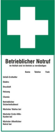 Rettungsschilder, Fluchtwegschilder, Fluchtweg, Fluchtwegbeschilderung, Betrieblicher Notruf
